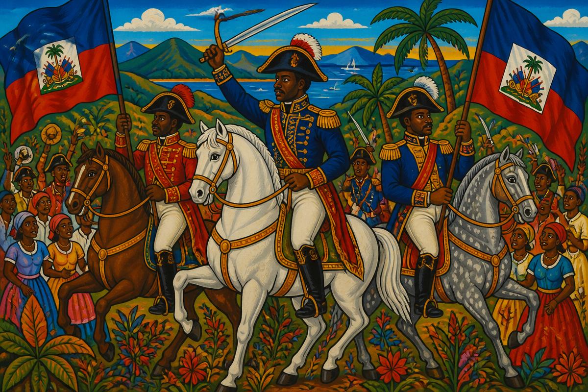 Haitian folk-art depiction of the Haitian Revolution